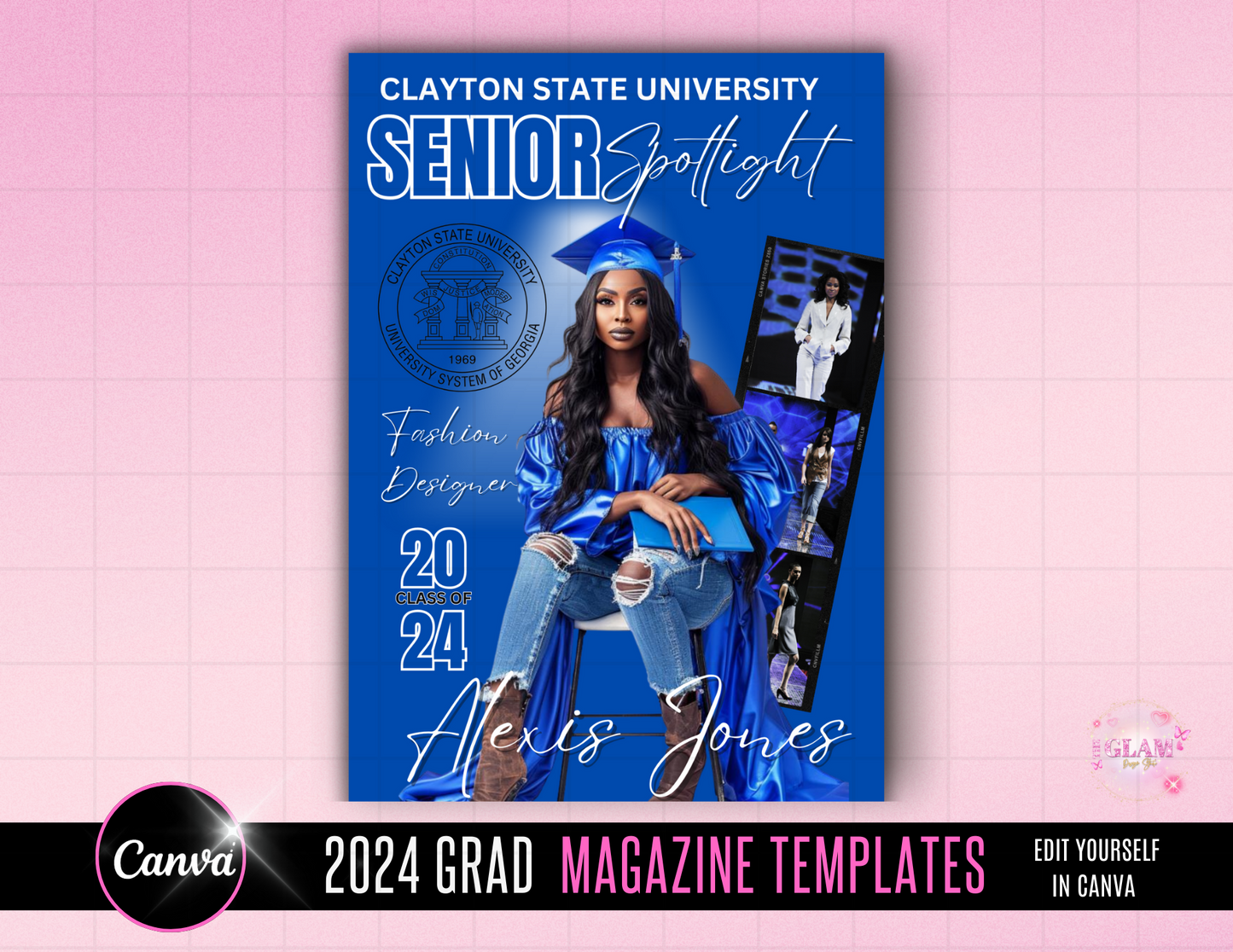 2025 Graduation Magazine Editable Template Bundle Digital File