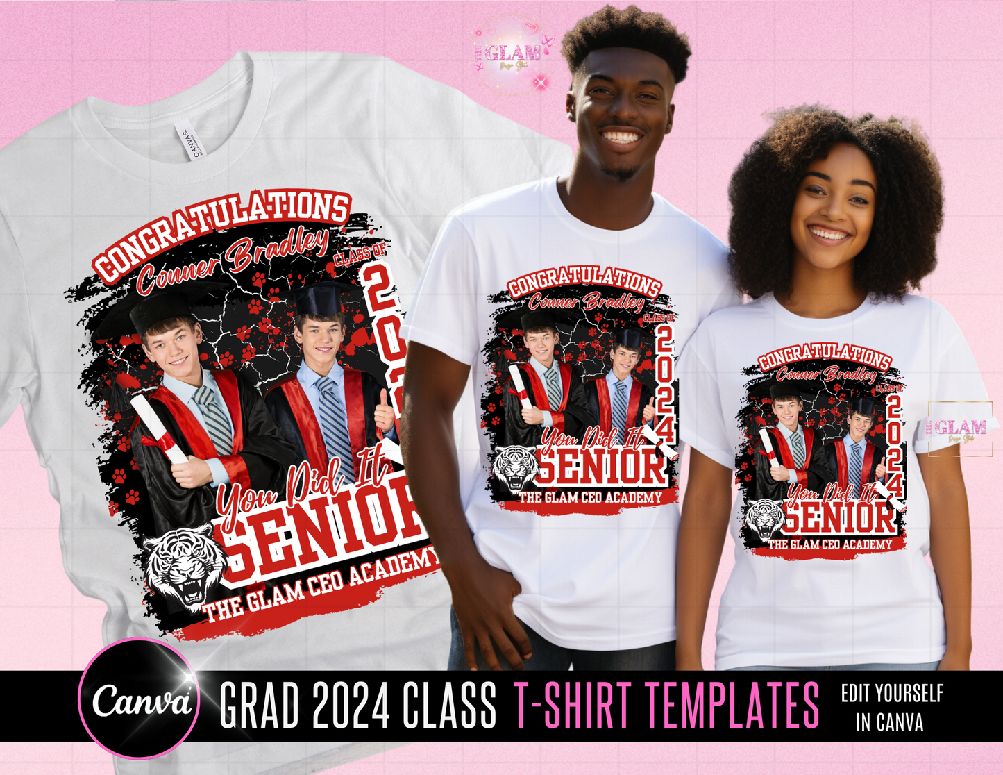 2025 Graduation T-Shirt Editable Templates Digital File
