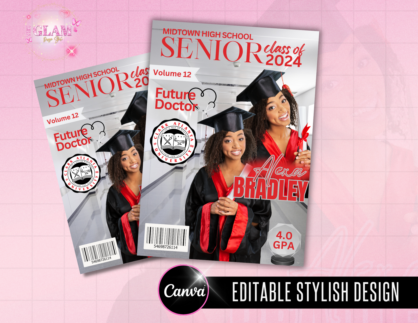 2025 Graduation Magazine Editable Template Bundle Digital File
