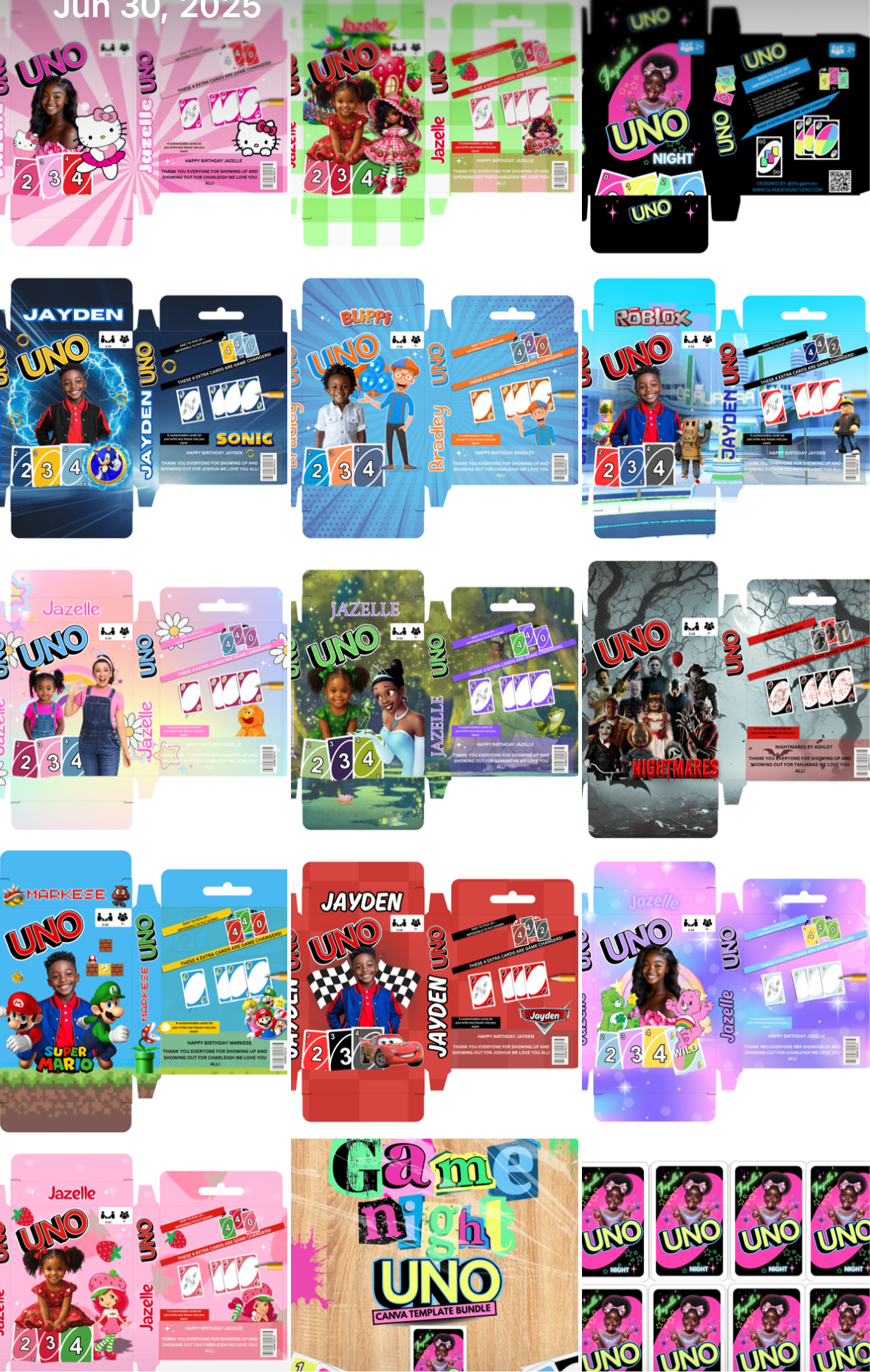 Playing Cards Editable Template Bundle