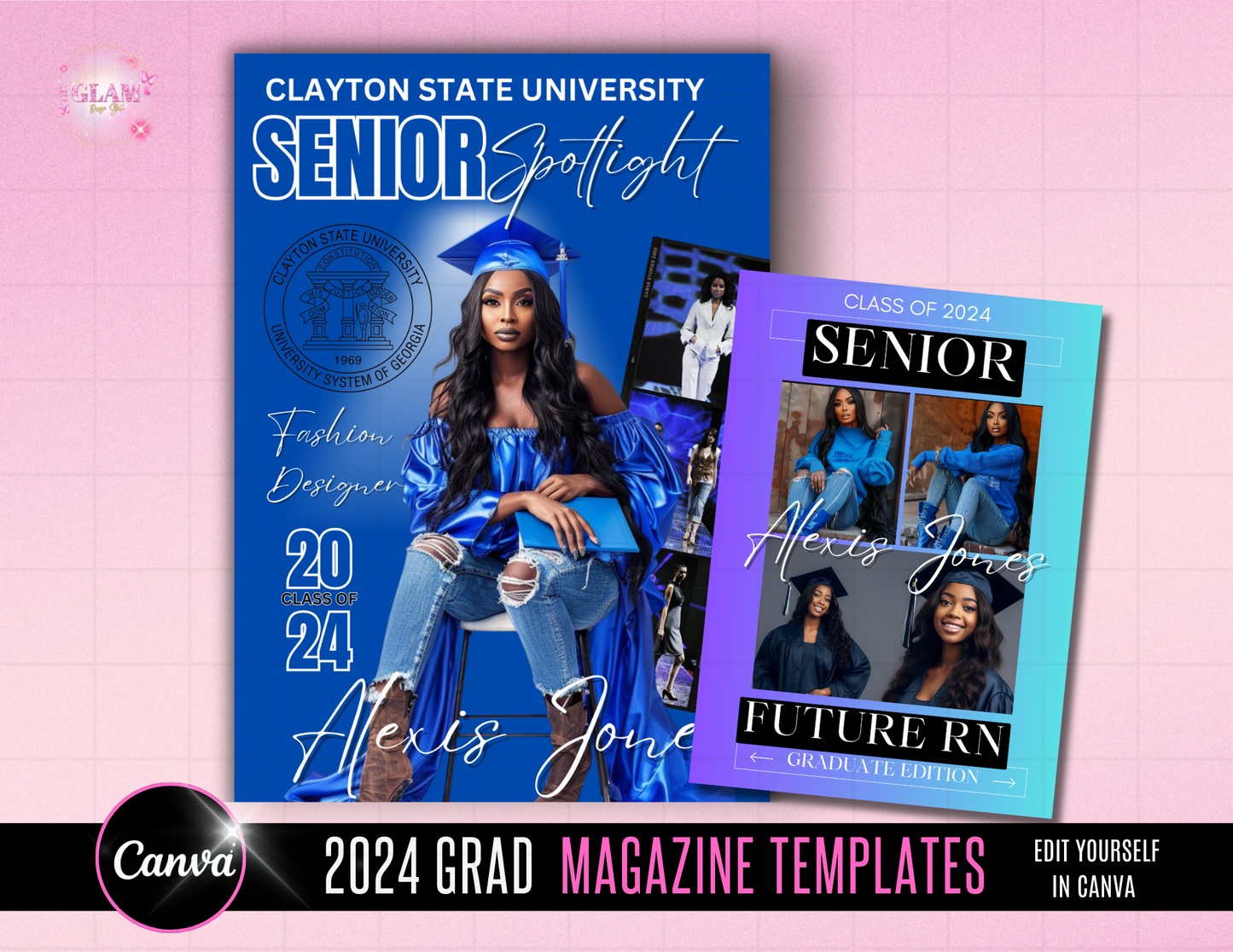 2025 Graduation Magazine Editable Template Bundle Digital File