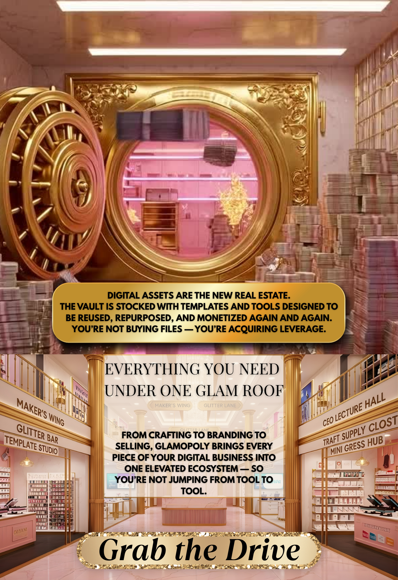 Glamopoly™ | 500+ Editable Canva Templates for Every Season, Holiday & Event, Build Digital Assets & Monetize with PLR Canva Templates