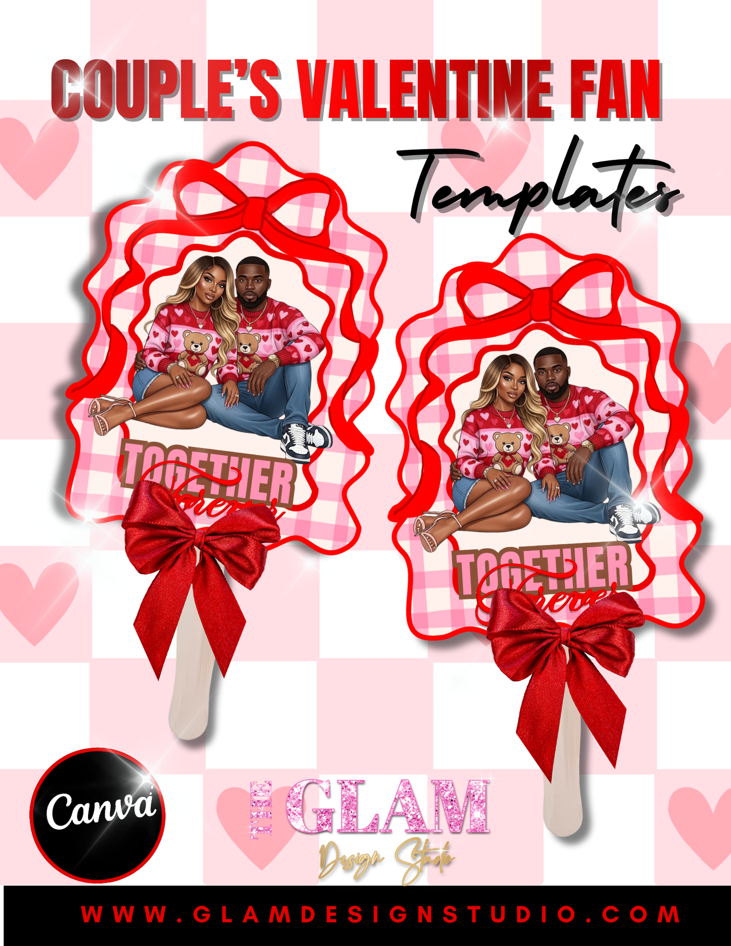 Couple Valentine’s Fan, Canva Editable template