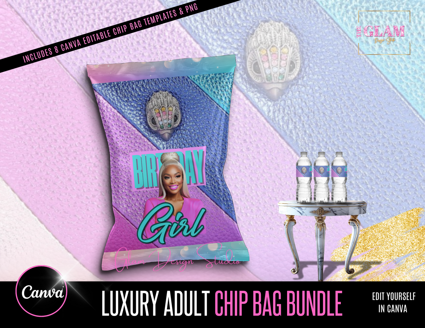 Kurt Inspired Lux Gift Bag & Party Favors (Digital Templates)