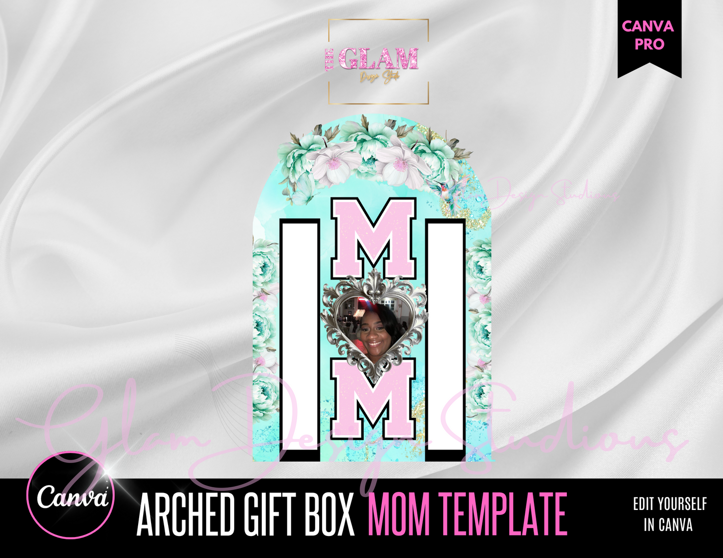 Arched Gift Box, Mom perfume box Template