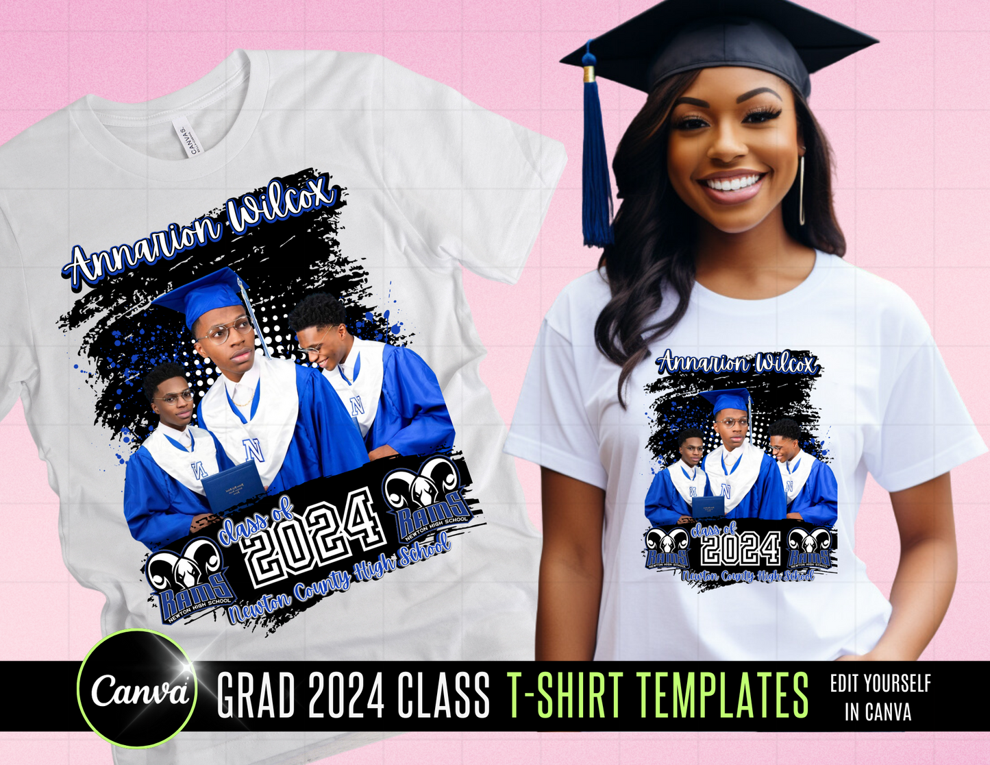 2025 Graduation Editable (15) Mockups for T-Shirts, Stole, Pillows & More