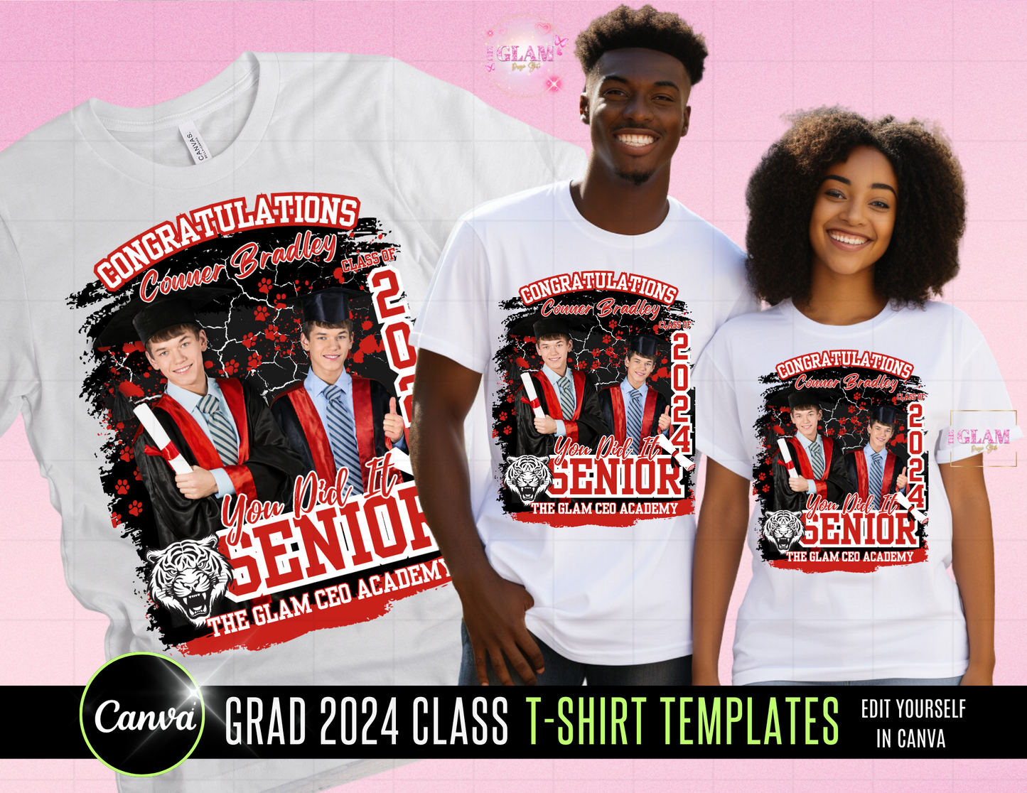 2025 Graduation Editable (15) Mockups for T-Shirts, Stole, Pillows & More