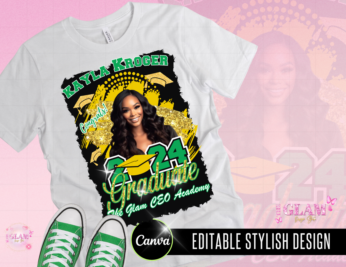 2025 Graduation Editable (15) Mockups for T-Shirts, Stole, Pillows & More