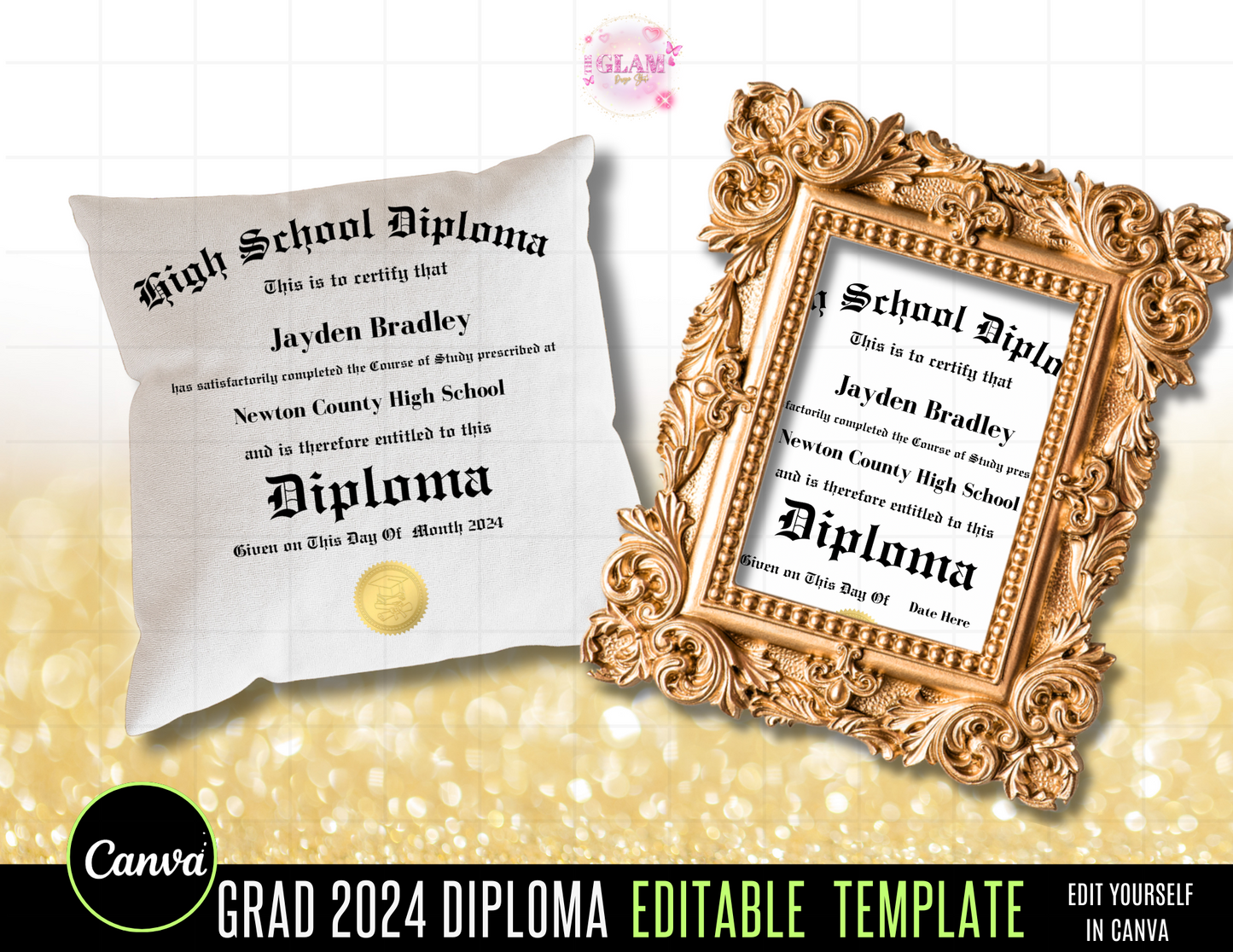 2025 Graduation Editable (15) Mockups for T-Shirts, Stole, Pillows & More