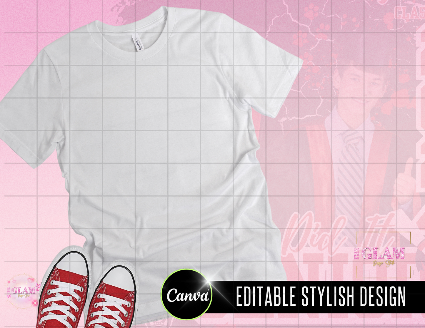 2025 Graduation Editable (15) Mockups for T-Shirts, Stole, Pillows & More