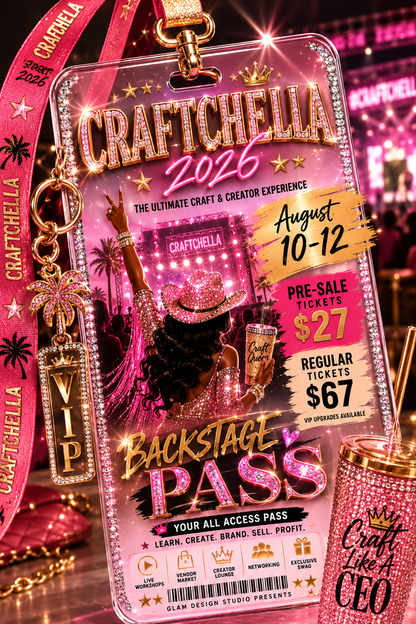 Pre-SALE Craftchella Sports SZN Challenge™ 2026
3-Day Virtual Crafting Experience
🏈📣🎒 August 10–12, 2026 | 7:00 PM Central Nightly