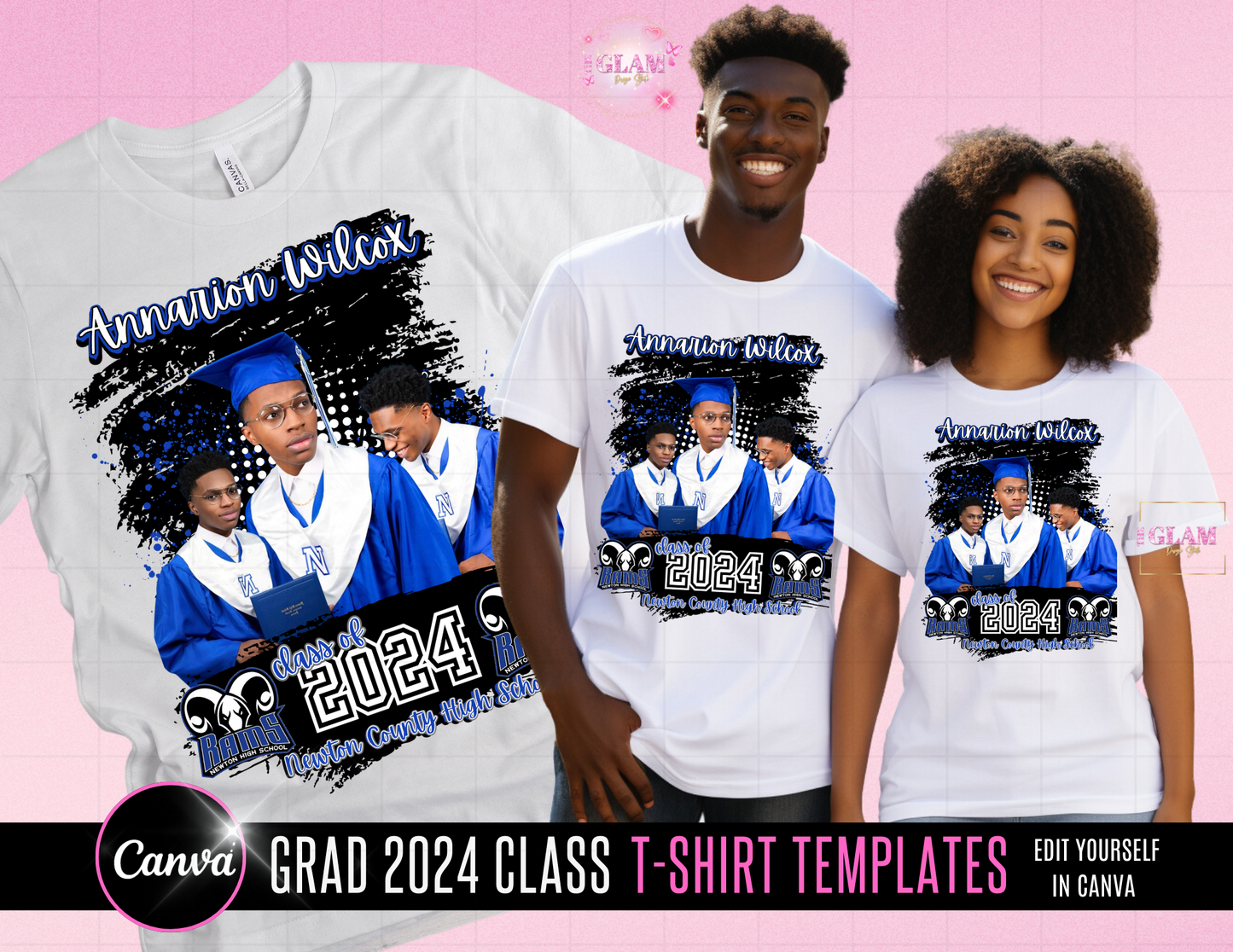 2024 Graduation T-Shirt Editable Templates Digital File