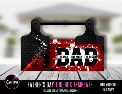 Father’s Day Toolbox Editable Canva Templates (Digital Product)