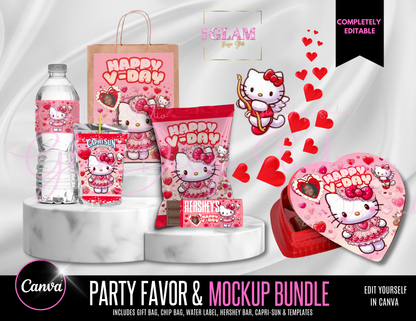 Hi Kitty V Day Party Favor Templates