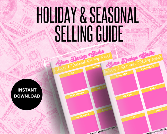 Holiday & Seasonal Selling Guide Calendar Digital File