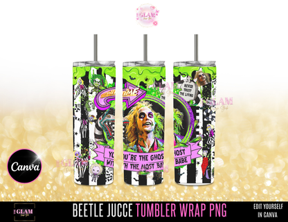 Beetle Tumbler Wrap PNG (Digital File) with free Matching Box Template