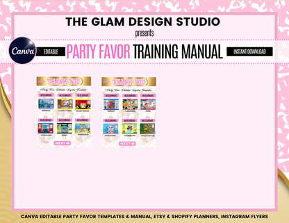 PLR Mega Birthday Party Favor Editable Digital Product Templates & Training Manual