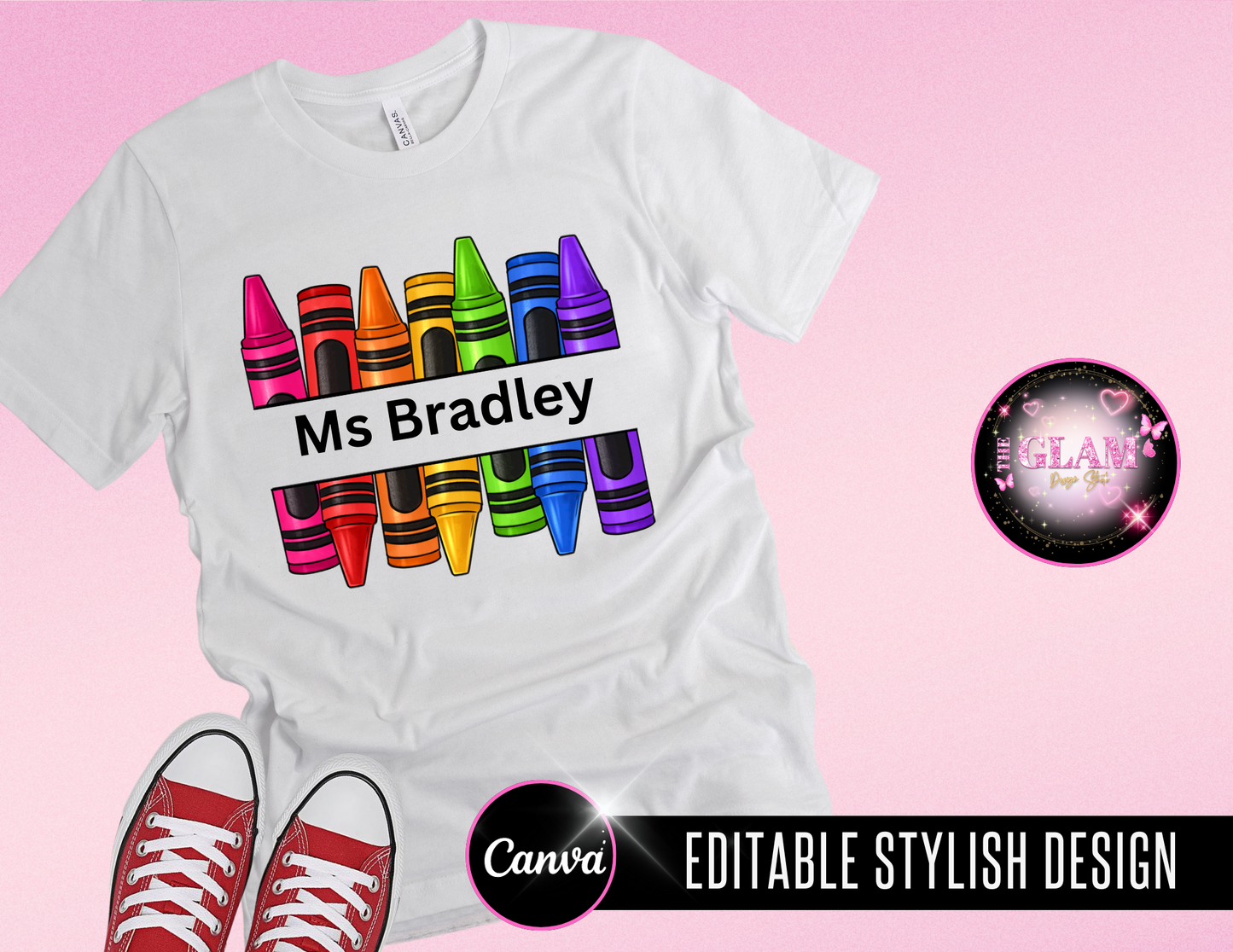 Teacher Appreciation Gifts Editable Canva T-Shirt & Tumbler Templates