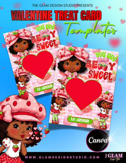 Luxe Valentine Treat Card Template Bundle | Canva Editable Heart Candy Box Holder Cards | Instant Download