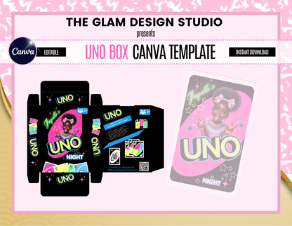 Uno Deck Box Digital, Canva Editable Templates, Deck Box Templates Included