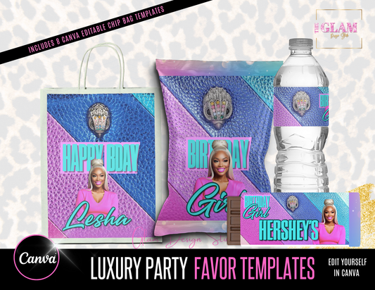 Kurt Inspired Lux Gift Bag & Party Favors (Digital Templates)