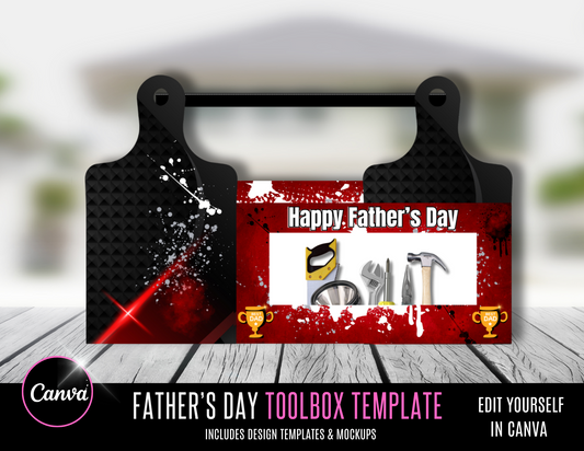 Father’s Day Toolbox Editable Canva Templates (Digital Product)