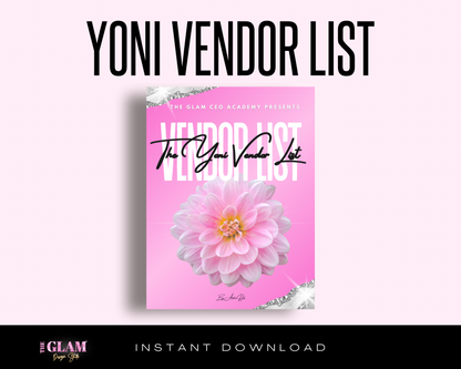 PLR Yoni Vendor List; MasterResell Rights Included