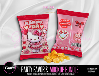 Hi Kitty V Day Party Favor Templates