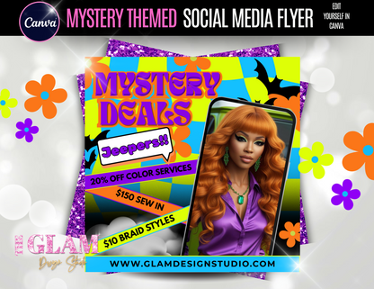 Scooby Inspired Promo Flyer Templates – Editable Canva Bundle for Crafters & DIY Business Owners
