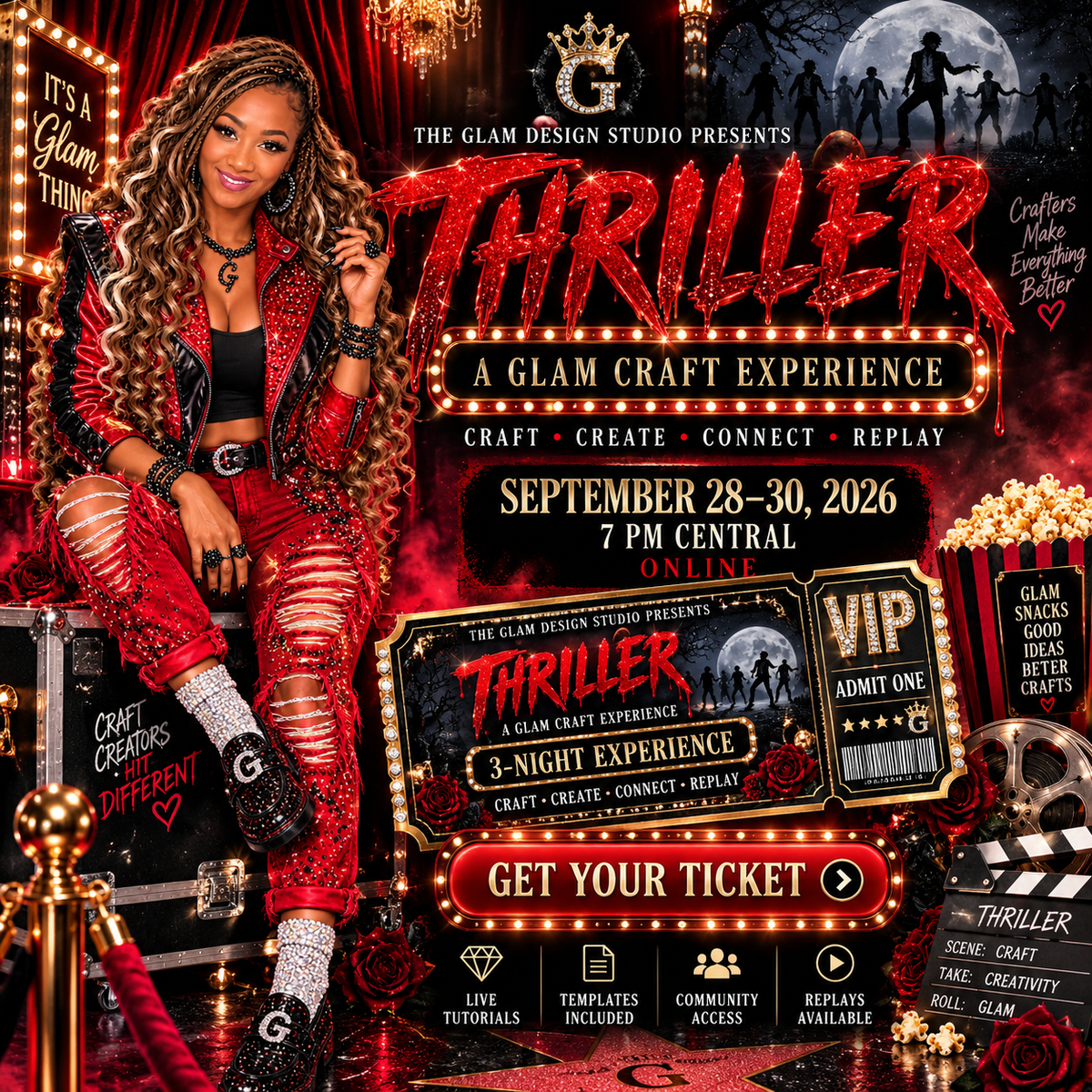 PRESALE: Thriller — 3-Day Online Halloween Craft Experience | Sept. 28–30
