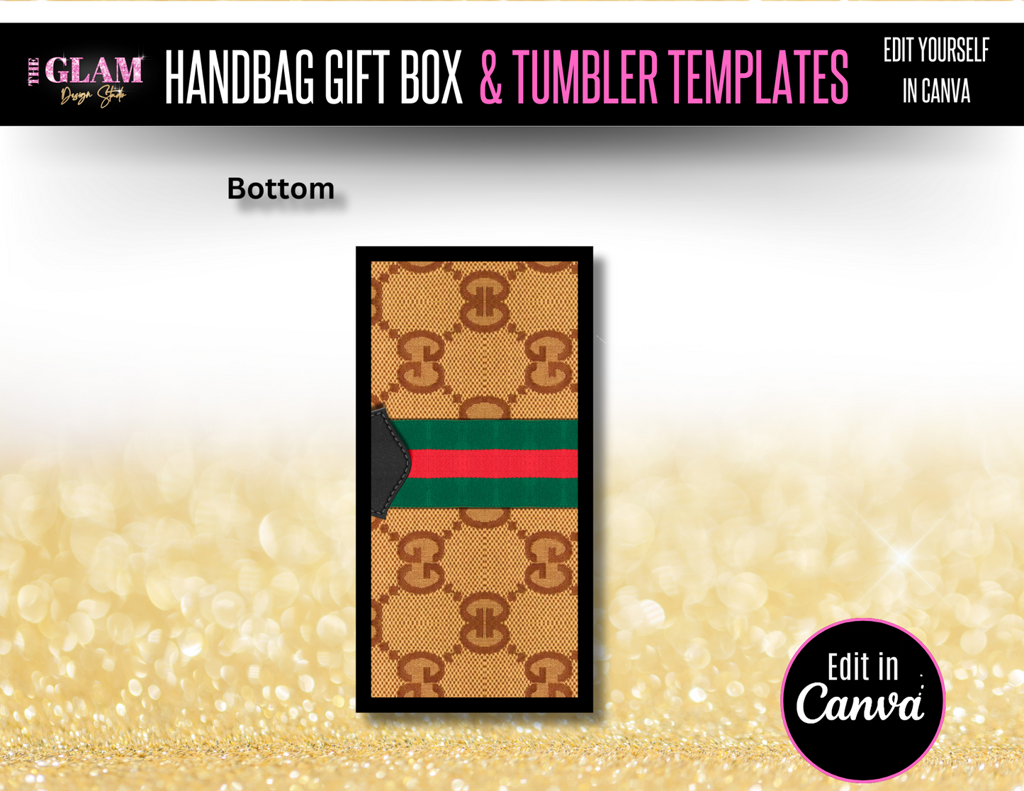 Handbag Gift Box Template Bundle Purse Template, DIY Purse Template, Designer Handbag Gift Box, Canva Template, PNG File, Vending Machine