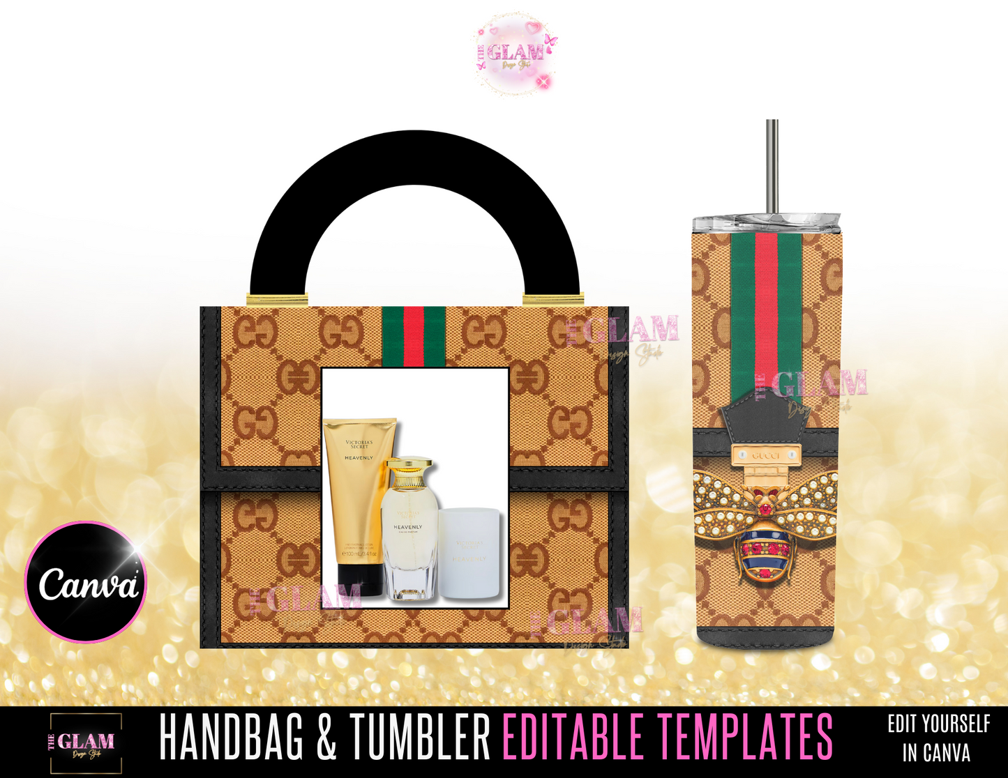 Handbag Gift Box Template Bundle Purse Template, DIY Purse Template, Designer Handbag Gift Box, Canva Template, PNG File, Vending Machine