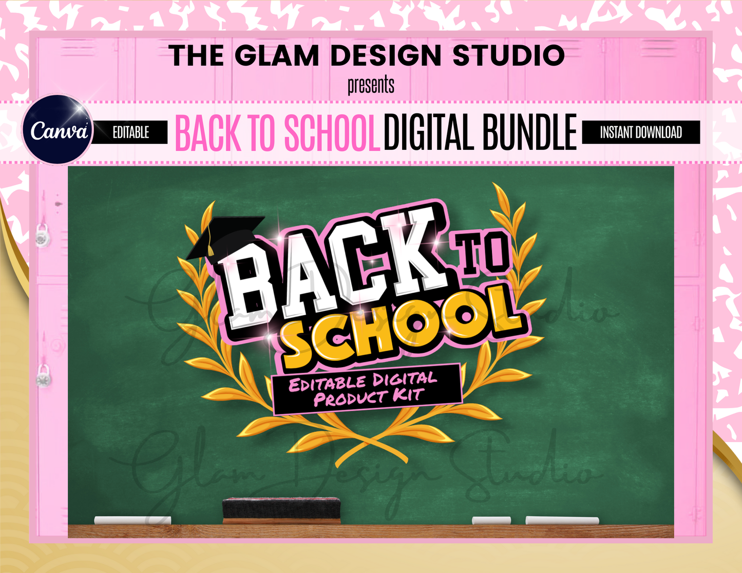 Back to School Editable Digital Design Kit, Bookbag, Backpack, Canva Editable Digital Bundle, Bookbag Pencil Case, Lunch Bag Sublimation Kit