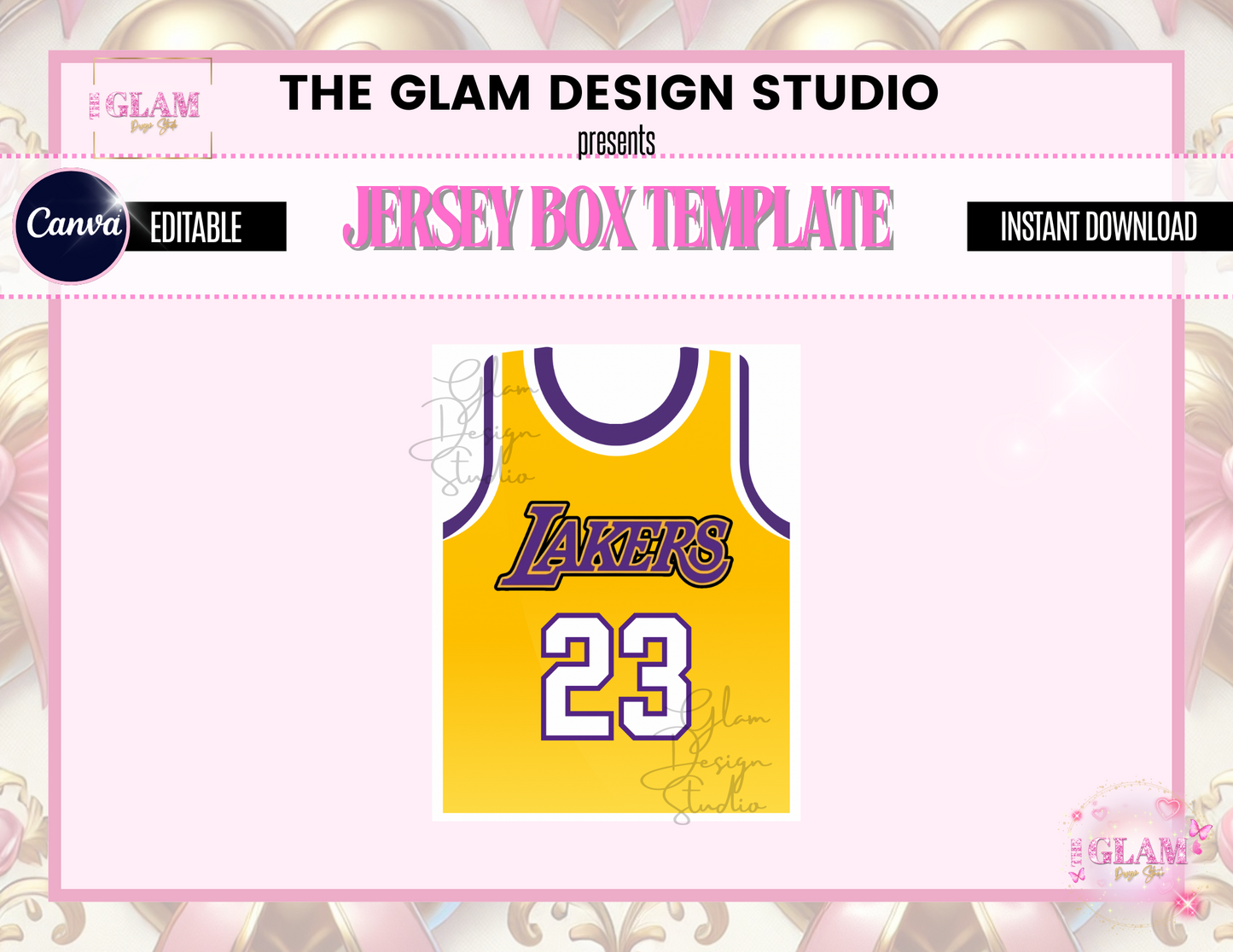 Los Angeles Basketball Jersey Gift Box Template