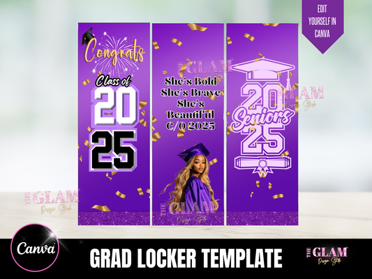 Grad Locker Digital Canva Template