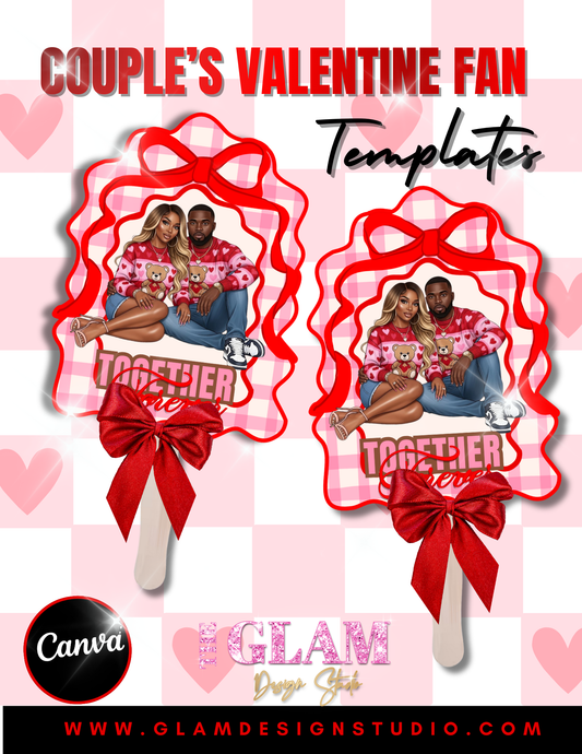 Couple Valentine’s Fan, Canva Editable template