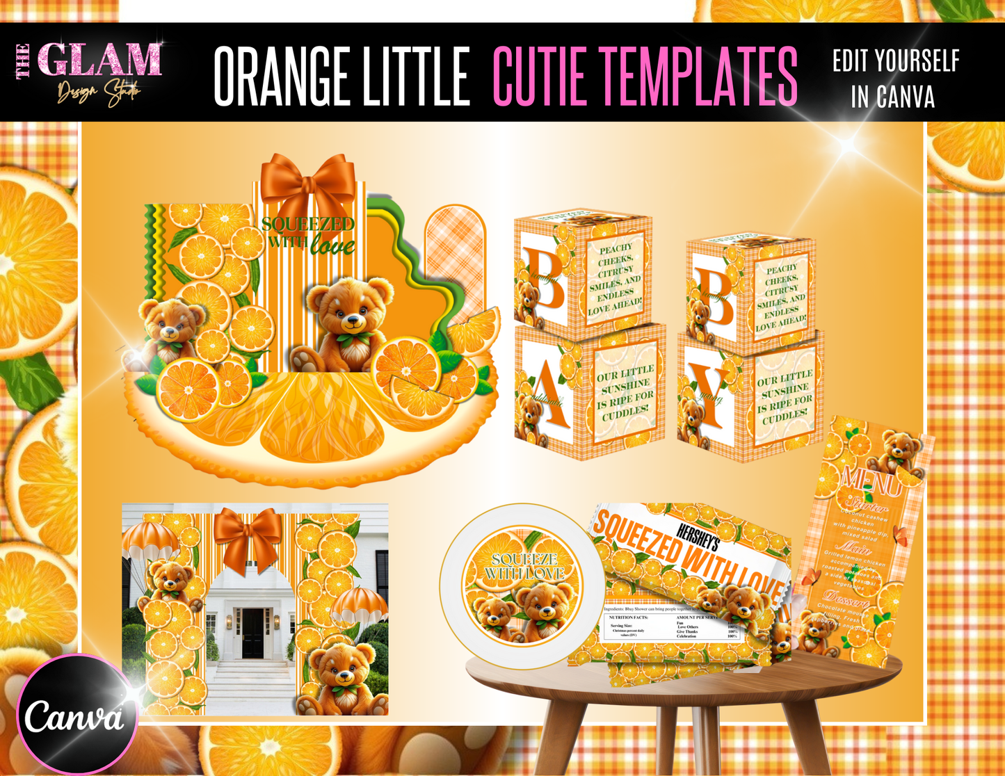 Ultimate Bundle of Joy (PLR) – 13 Canva-Editable Baby Shower + Gender Reveal Template Sets