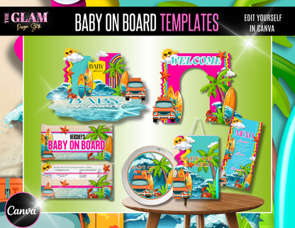 Ultimate Bundle of Joy (PLR) – 13 Canva-Editable Baby Shower + Gender Reveal Template Sets