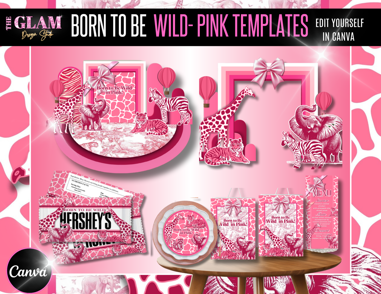 Ultimate Bundle of Joy (PLR) – 13 Canva-Editable Baby Shower + Gender Reveal Template Sets