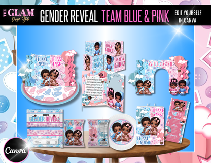 Ultimate Bundle of Joy (PLR) – 13 Canva-Editable Baby Shower + Gender Reveal Template Sets