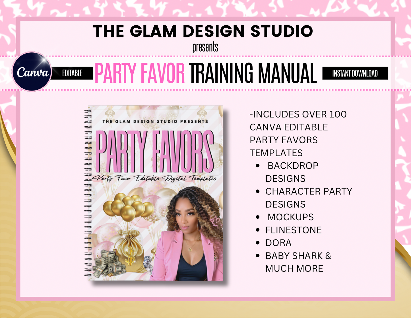 PLR Mega Birthday Party Favor Editable Digital Product Templates & Training Manual