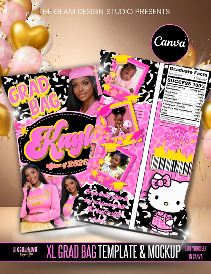 Graduation Party Favor Templates Bundle Canva | Editable Chip Bag, Capri Sun, Water Bottle, Candy Wrappers, Rice Krispie, Keychain, Perfume Labels | Class of 2026