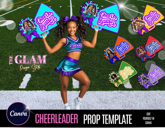 ✨ 2026 Cheerleader Prop Bundle – 6 Colors | Editable Canva Templates for Crafters & Yard Signs