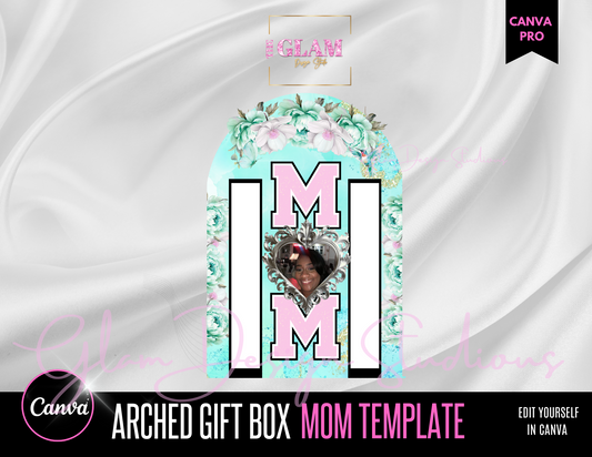 Arched Gift Box, Mom perfume box Template