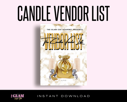 PLR Candle Vendor List; MasterResell Rights Included