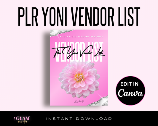 PLR Yoni Vendor List; MasterResell Rights Included