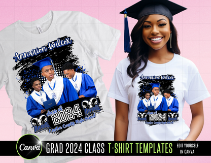 2024 Graduation Editable (15) Mockups for T-Shirts, Stole, Pillows & More