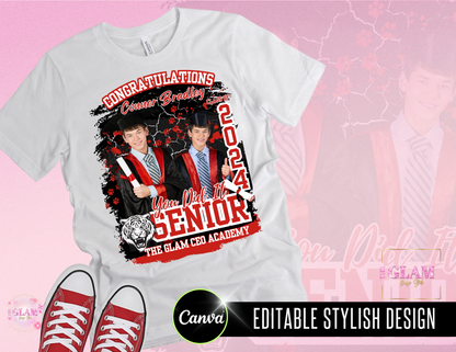 2024 Graduation Editable (15) Mockups for T-Shirts, Stole, Pillows & More