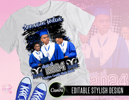 2024 Graduation Editable (15) Mockups for T-Shirts, Stole, Pillows & More