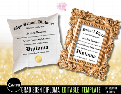 2024 Graduation Editable (15) Mockups for T-Shirts, Stole, Pillows & More